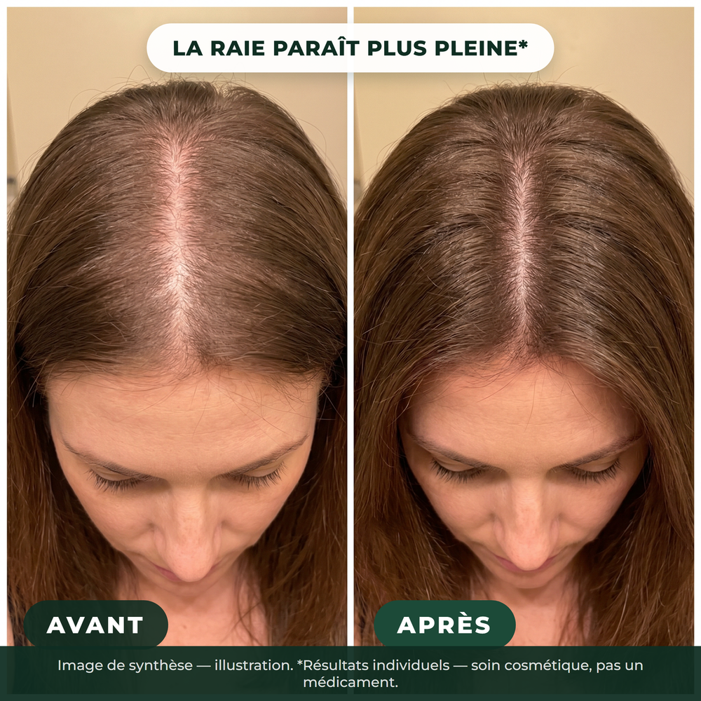 Avant / Après raie — image de synthèse, illustration du rituel