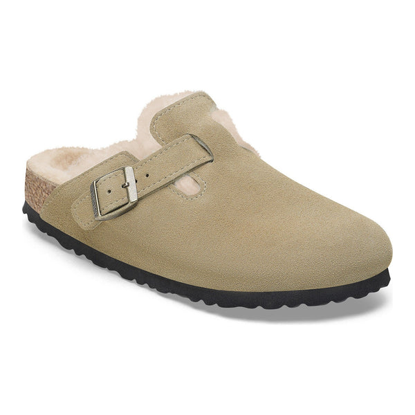 Birkenstock Boston Shearling daim Unisexe – Taupe