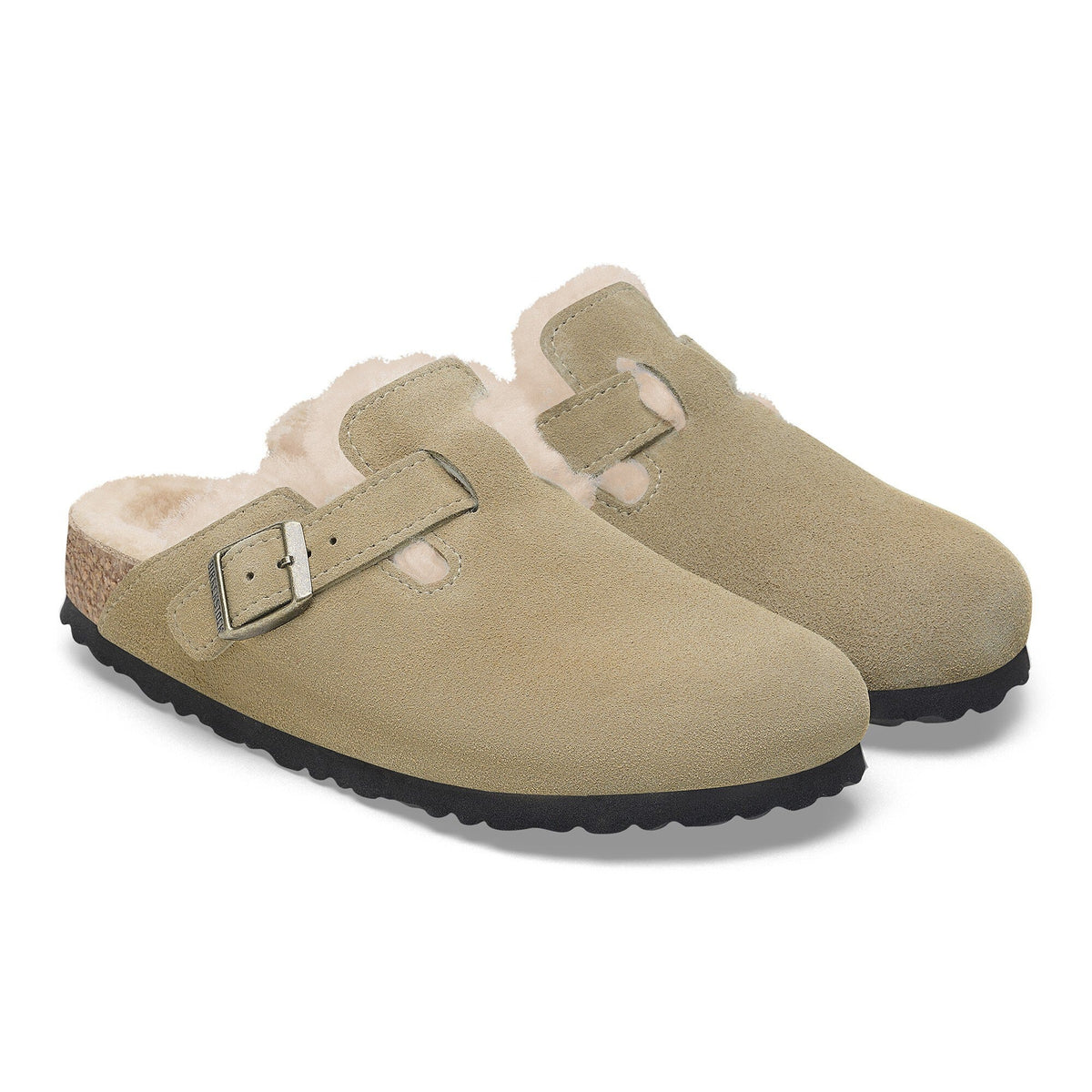 Birkenstock Boston Shearling daim Unisexe – Taupe