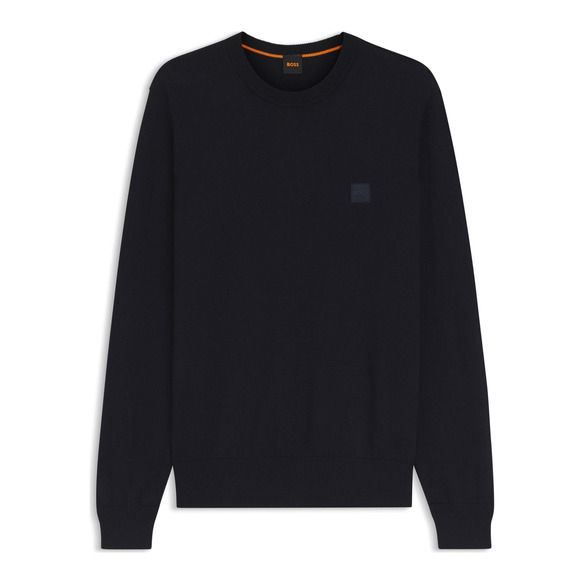 BOSS Kanovano - pull col rond coton et cachemire Homme – Bleu marine