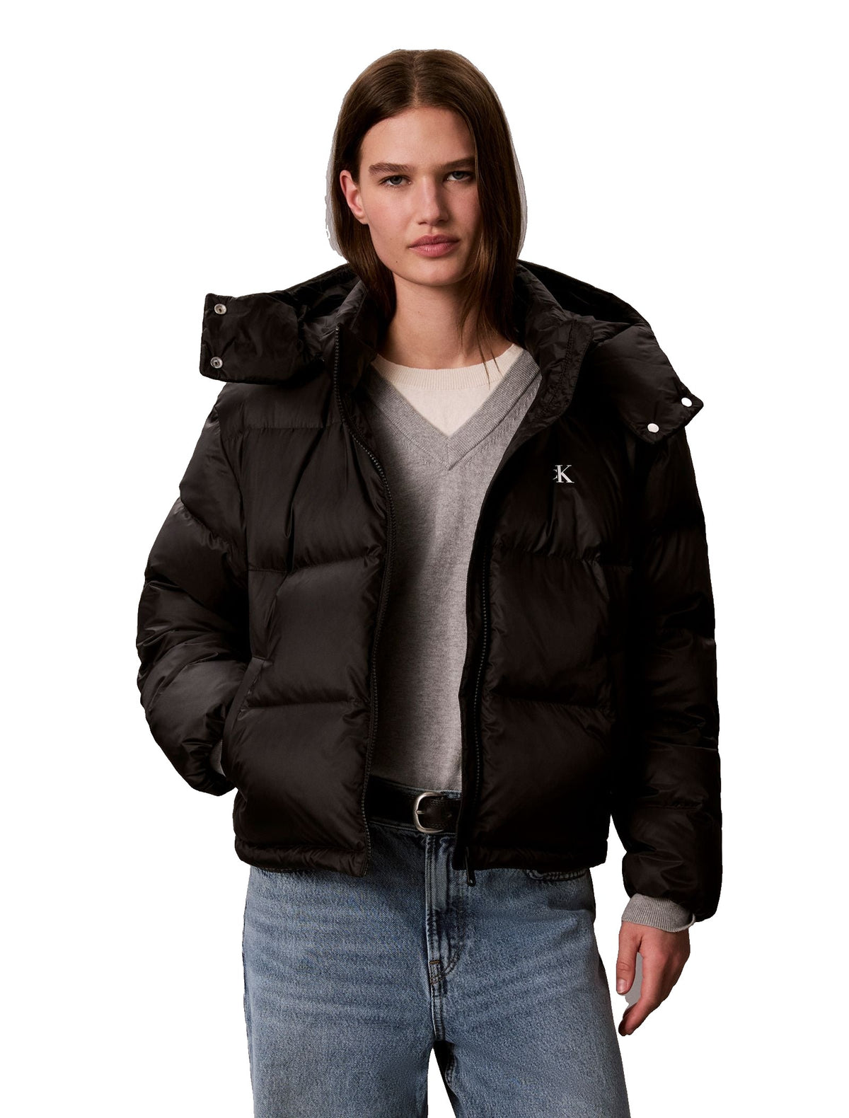 Calvin Klein Jeans Short Puffer - doudoune courte Femme – Noir