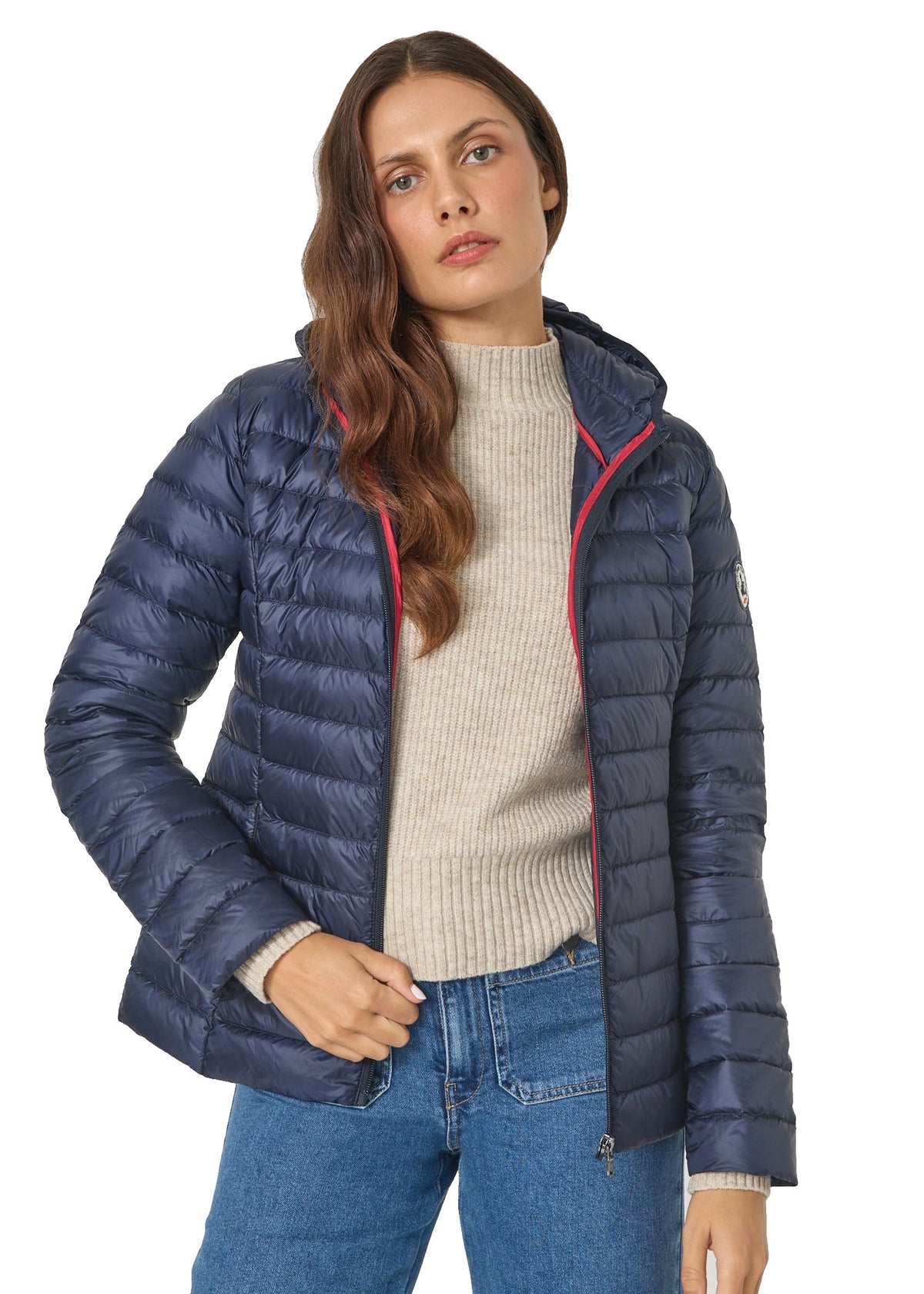 JOTT Cloe - doudoune légère à capuche Femme – Bleu marine