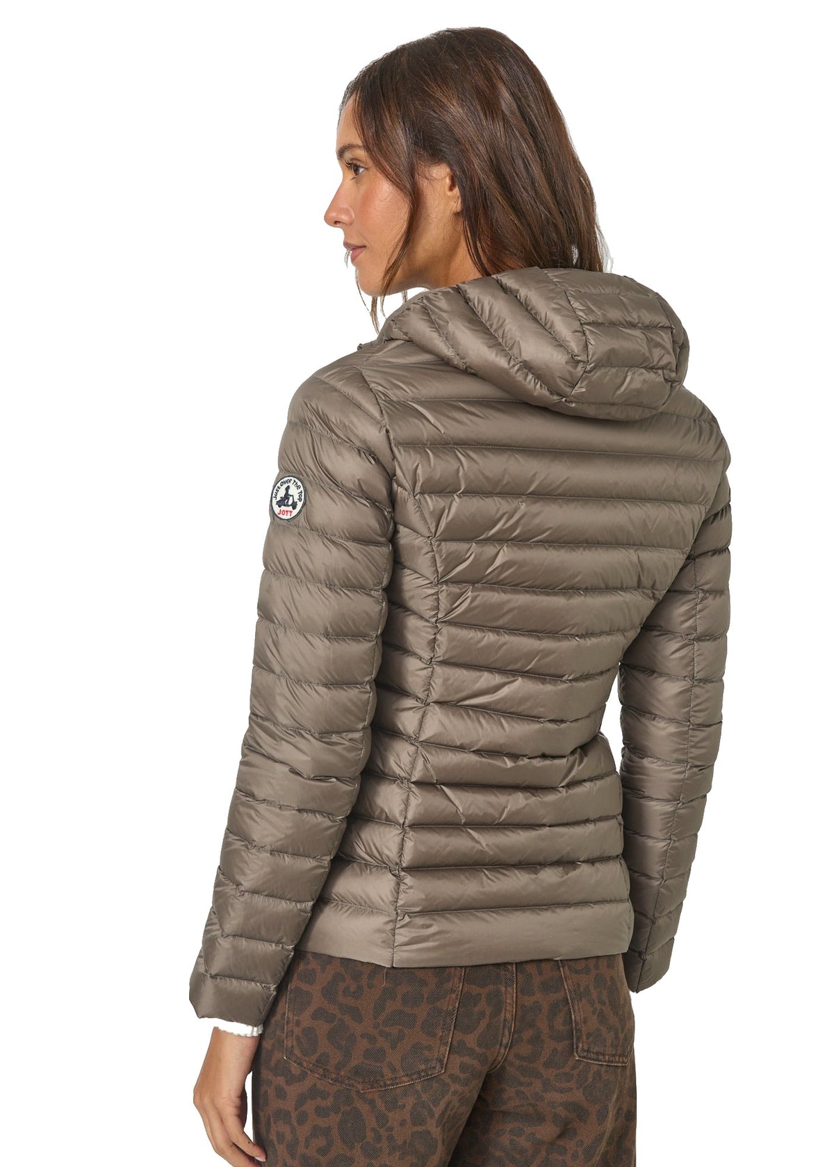 JOTT Cloe - doudoune légère à capuche Femme – Taupe