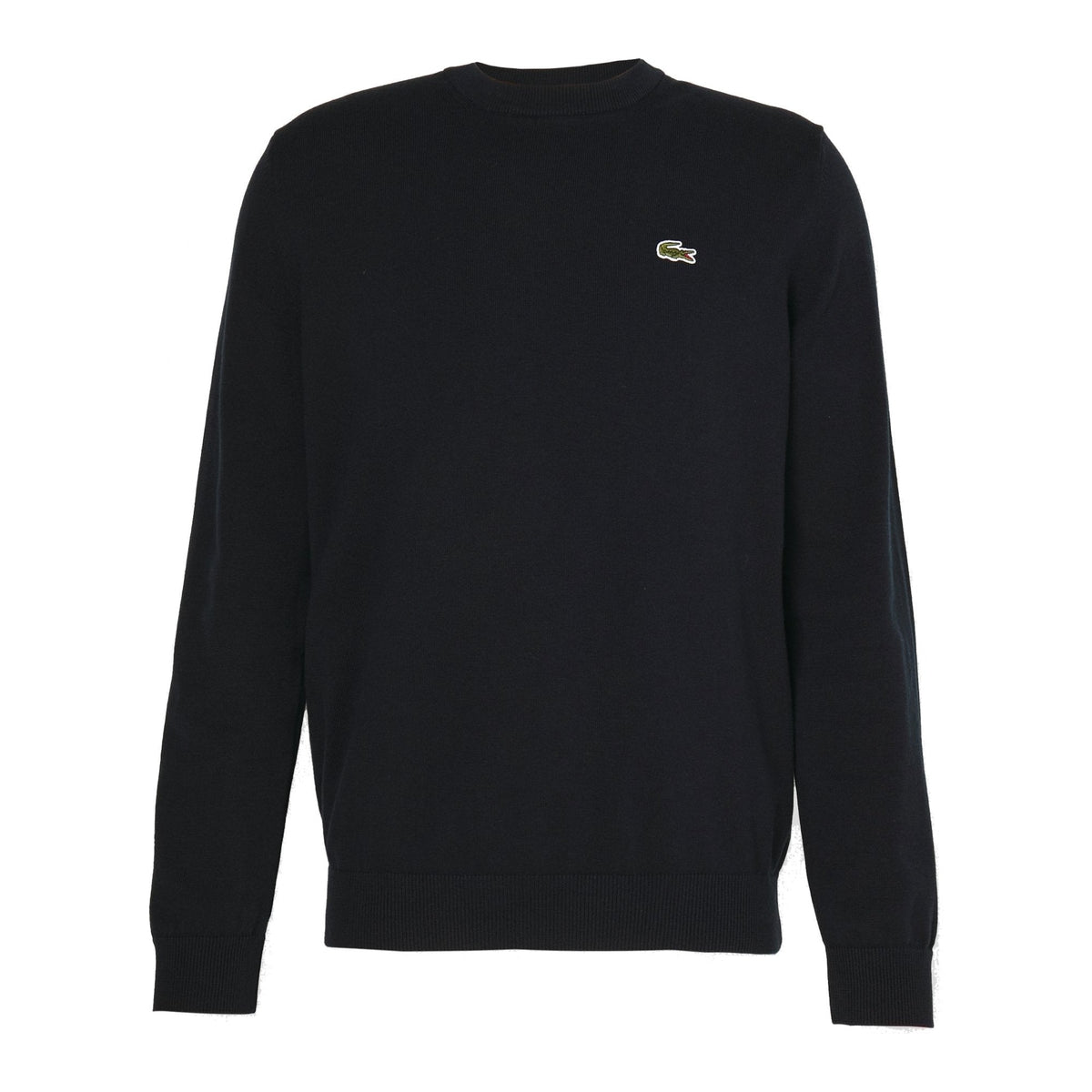 Lacoste Pull col rond en coton mélangé Unisexe – Bleu marine