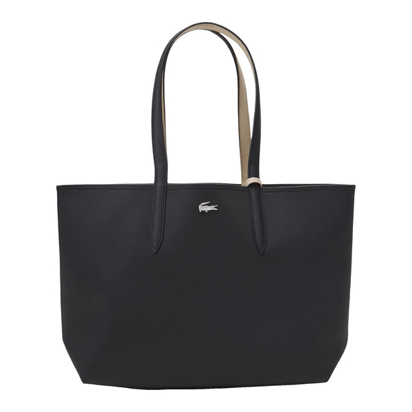 Lacoste Anna - sac cabas réversible Femme – Noir/Crème