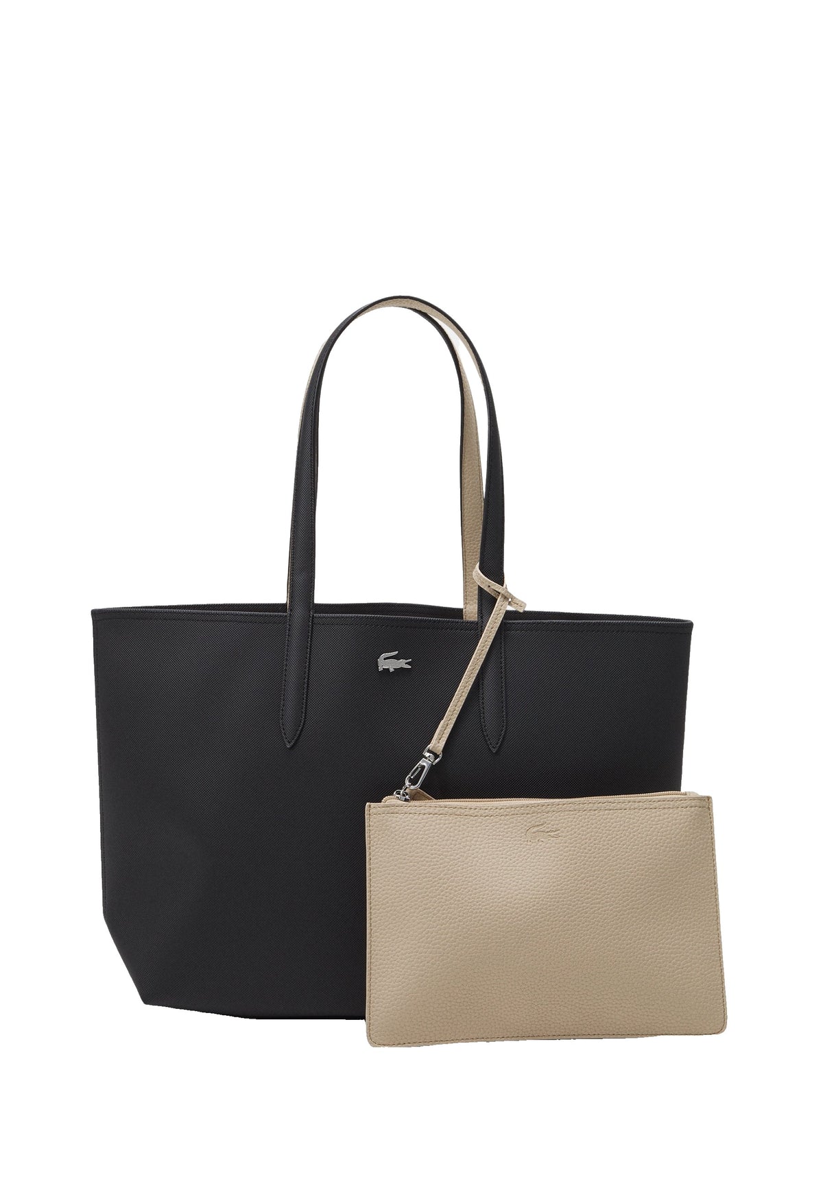 Lacoste Anna - sac cabas réversible Femme – Noir/Crème