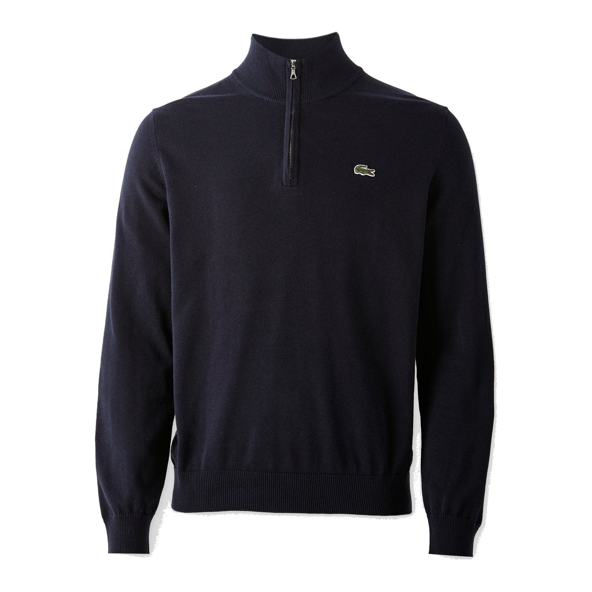 Lacoste Pull col camionneur zippé Homme – Bleu marine