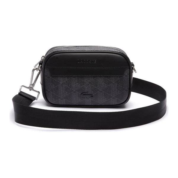 Lacoste The Blend - petite sacoche bandoulière Unisexe – Monogramme noir et gris