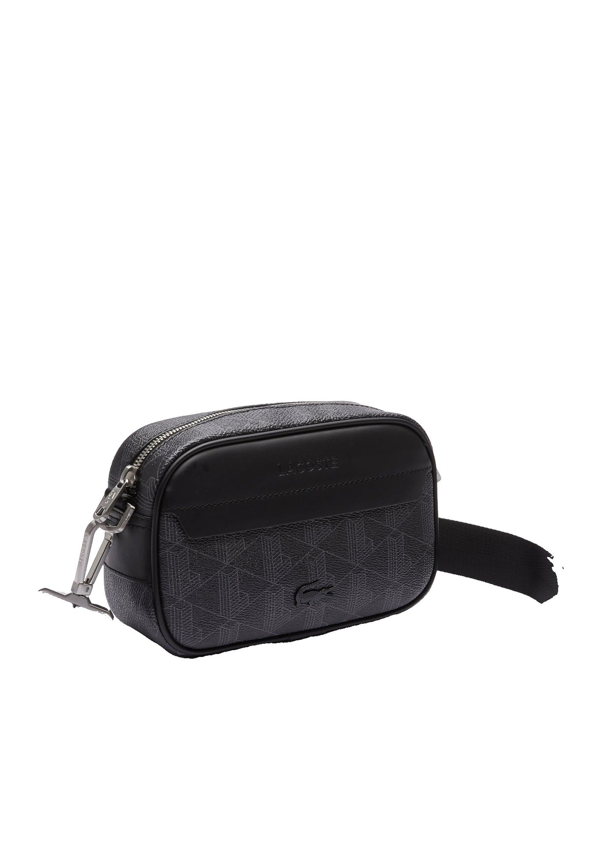 Lacoste The Blend - petite sacoche bandoulière Unisexe – Monogramme noir et gris