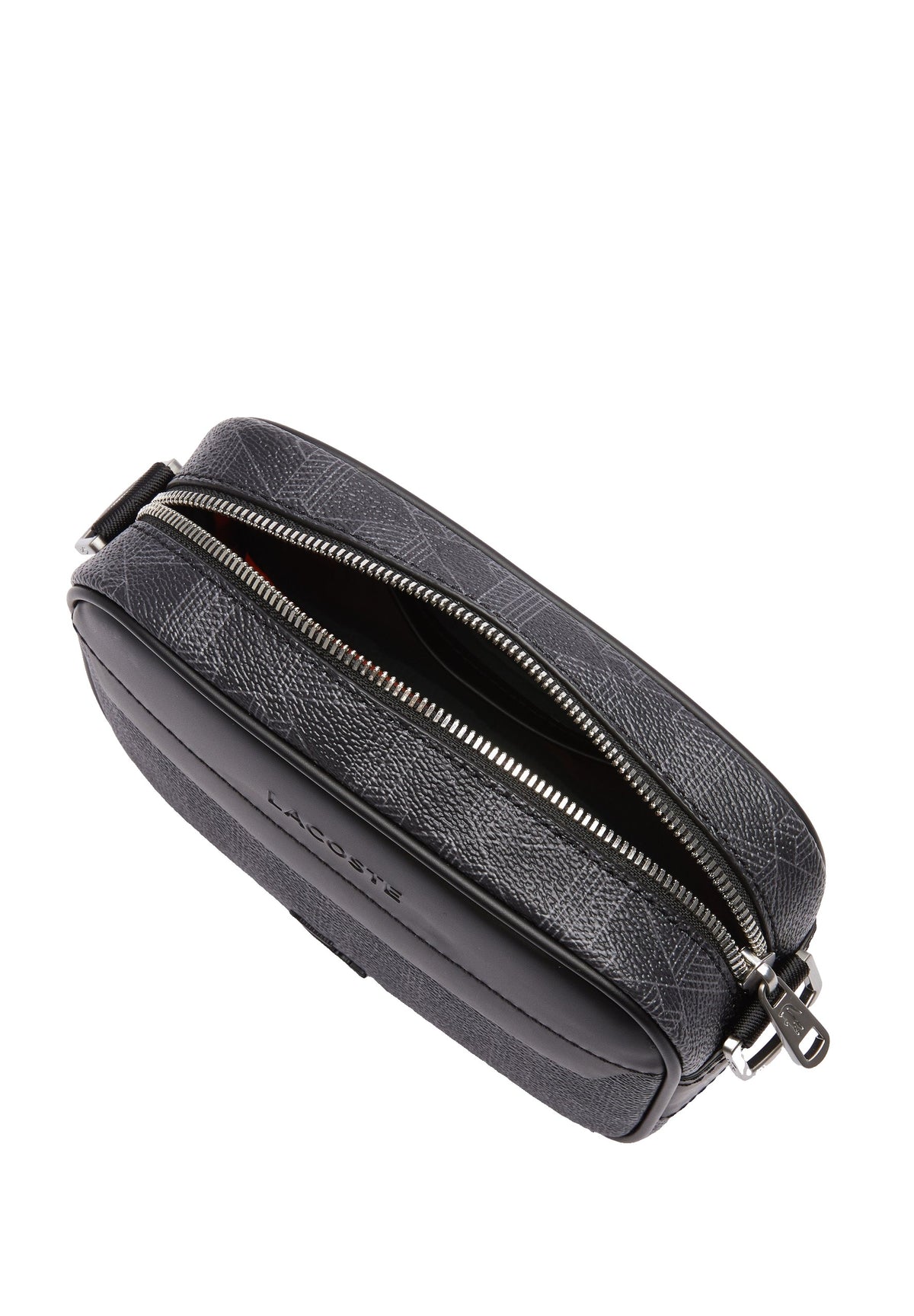 Lacoste The Blend - petite sacoche bandoulière Unisexe – Monogramme noir et gris