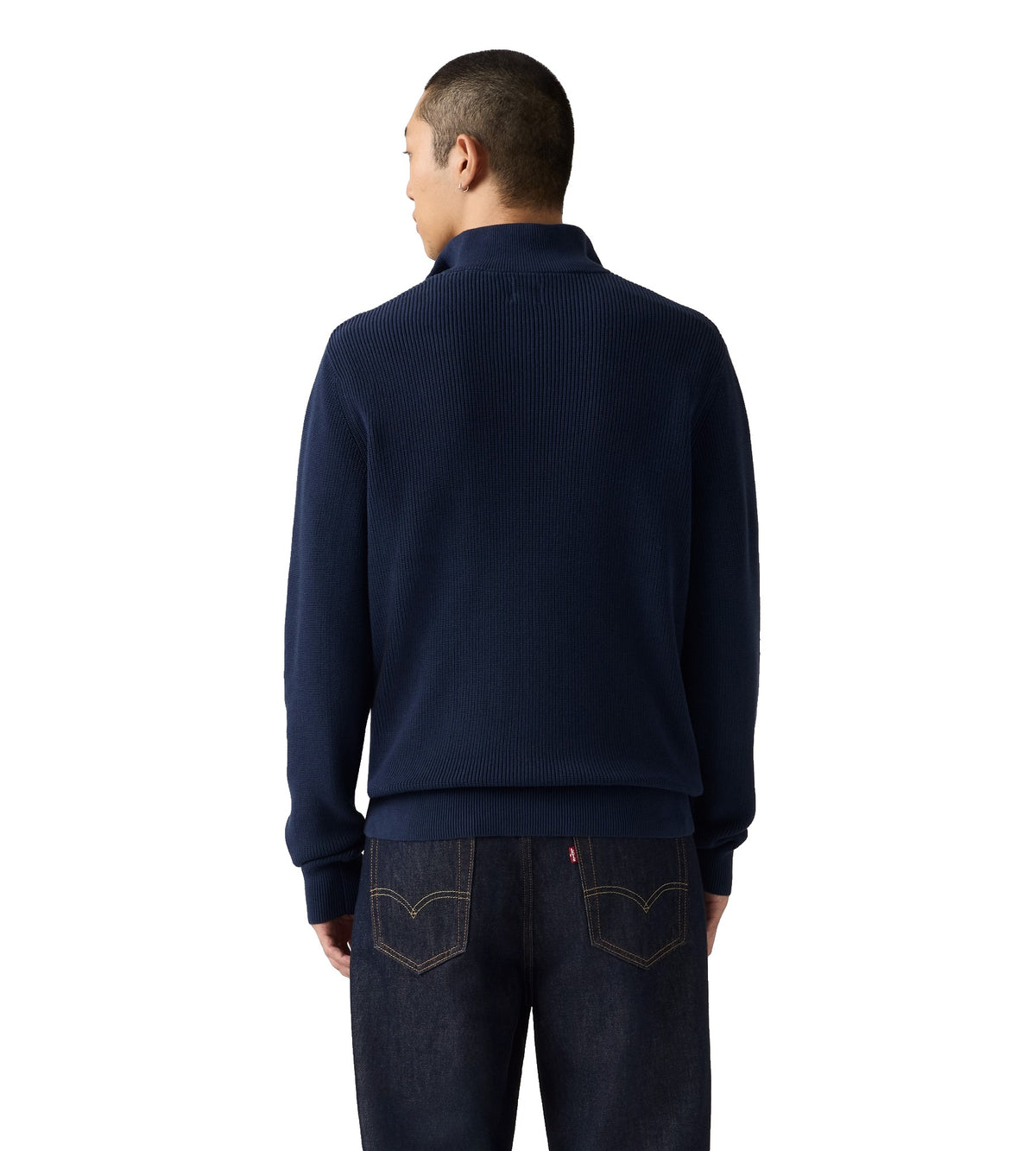 Levi's Housemark - pull col zippé Homme – Bleu marine