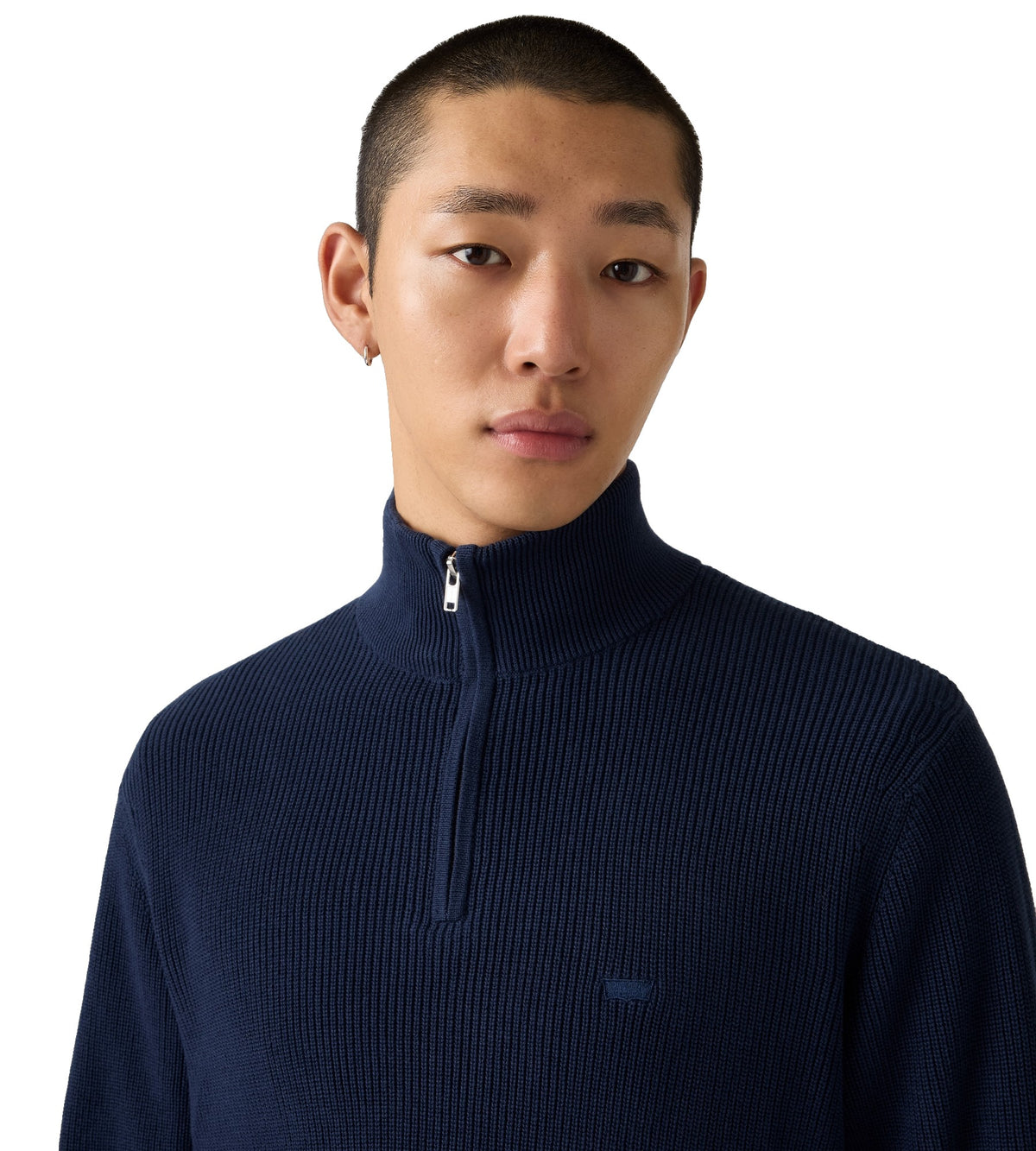 Levi's Housemark - pull col zippé Homme – Bleu marine