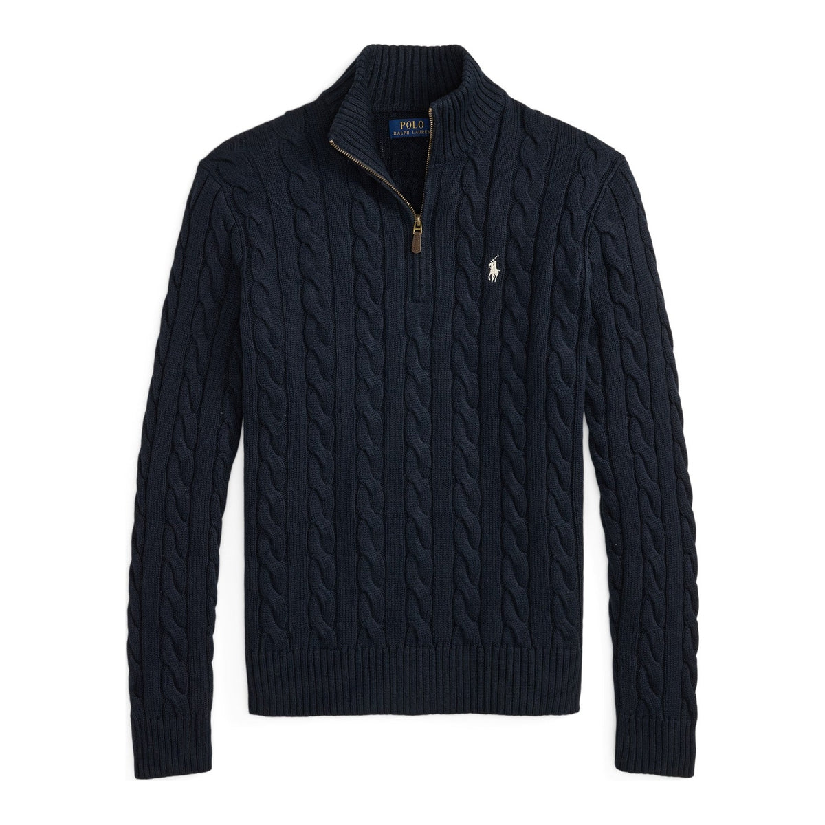 Polo Ralph Lauren Pull camionneur torsadé en coton Homme – Bleu marine