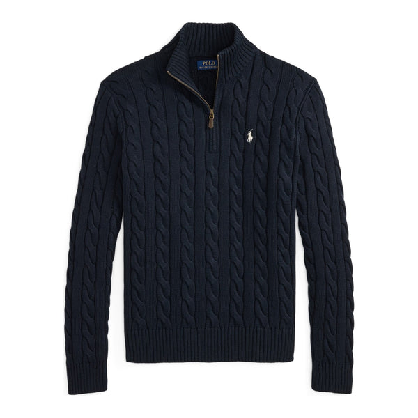 Polo Ralph Lauren Pull camionneur torsadé en coton Homme – Bleu marine
