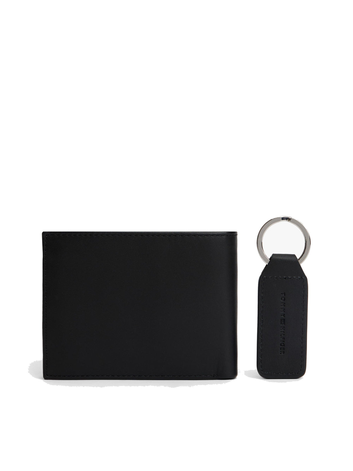 Tommy Hilfiger Coffret portefeuille et porte-clés en cuir Homme – Noir