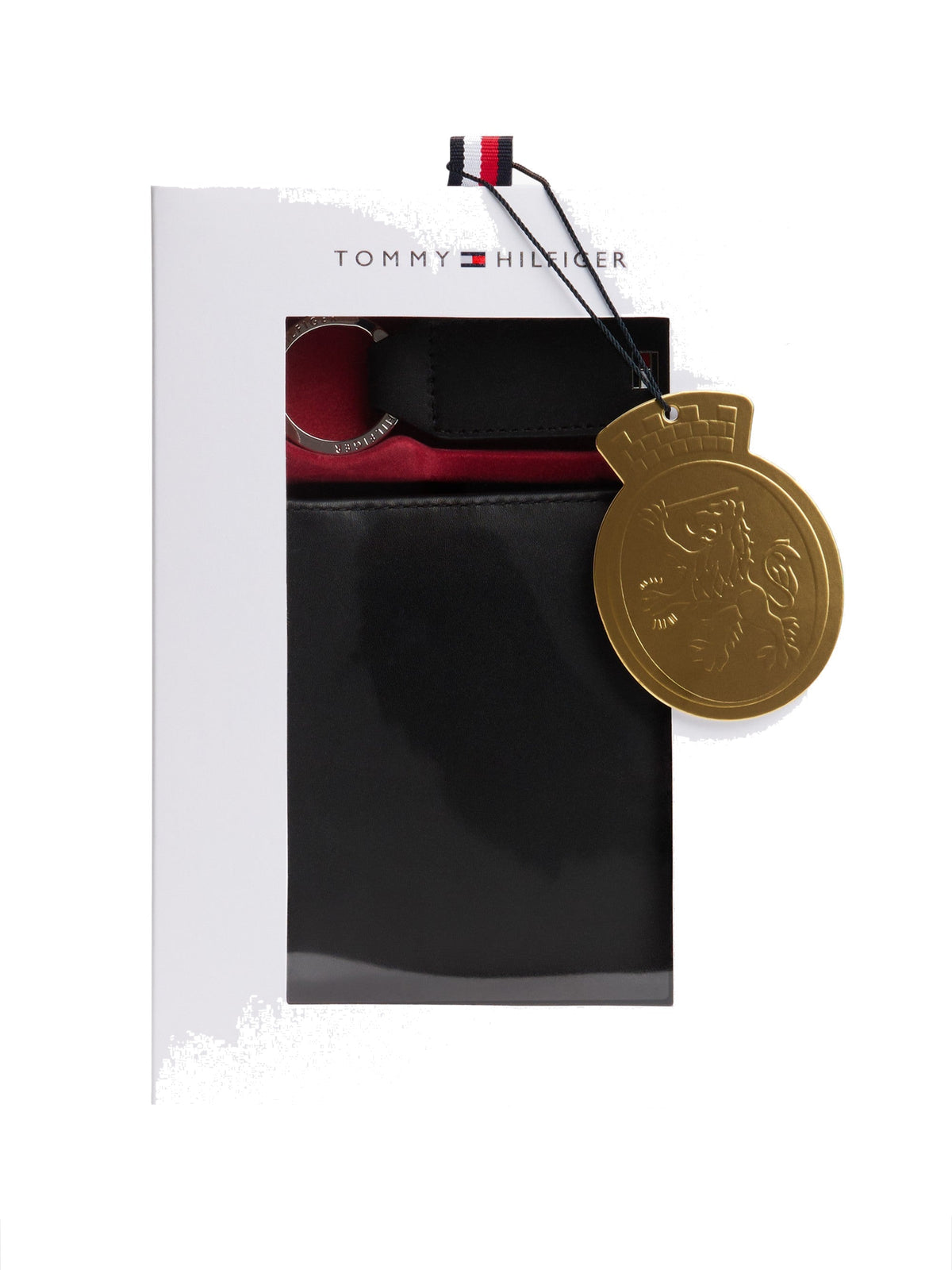Tommy Hilfiger Coffret portefeuille et porte-clés en cuir Homme – Noir
