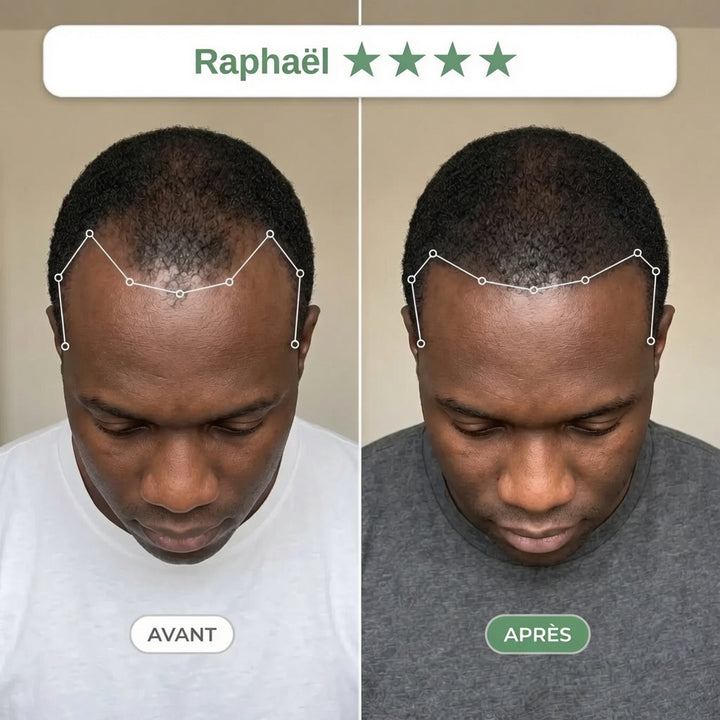 Avant / Après — rituel Clarive (photo non contractuelle, résultats individuels)